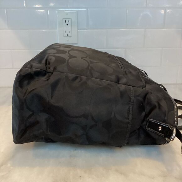 COACH Signature C Convertible Nylon Weekend or Diaper Bag Tote - Picture 6 of 16
